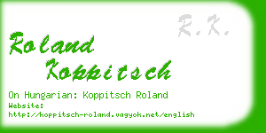 roland koppitsch business card